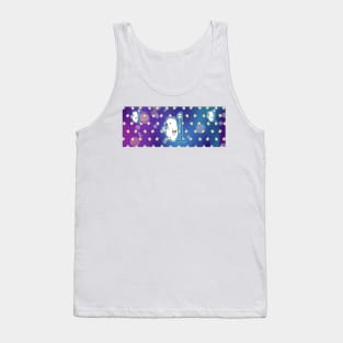 Boba Space Bear with Boba Background Tank Top